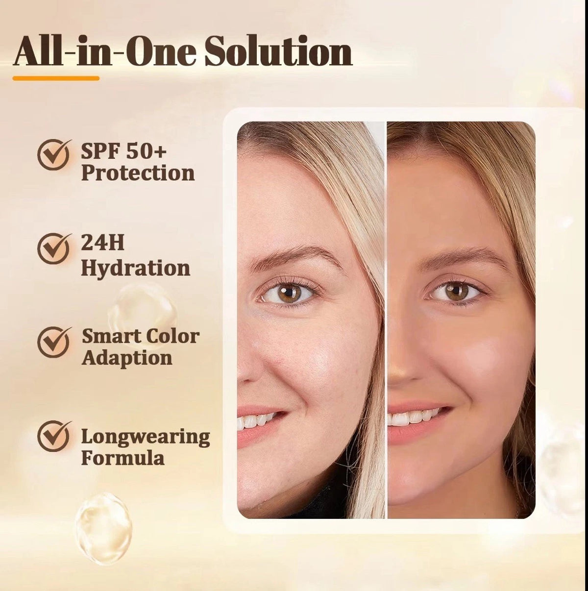 4-in-1 Light Spectrum Foundation SPF 50 - Lightweight, Long-Lasting Makeup
