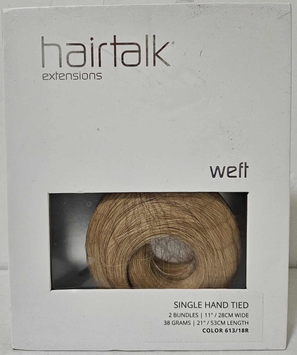 HairTalk 2 Bundles 21-Inch Hand Tied Remy Hair Extensions Blonde 613/18R