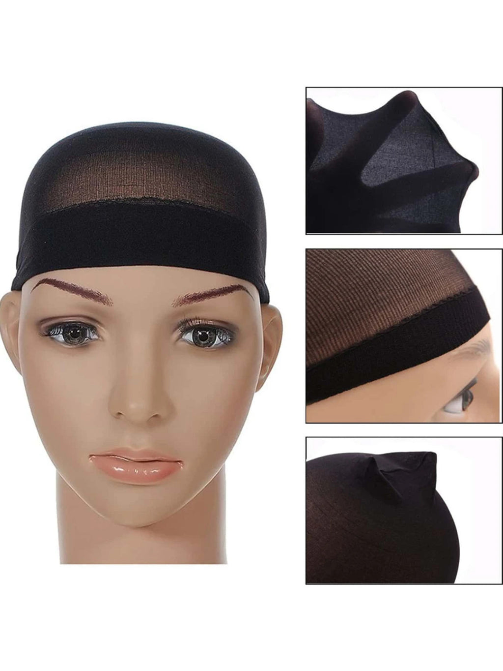 Elastic Stretch Hair Net Cap for Wig Liner Women - Breathable & Lightweight