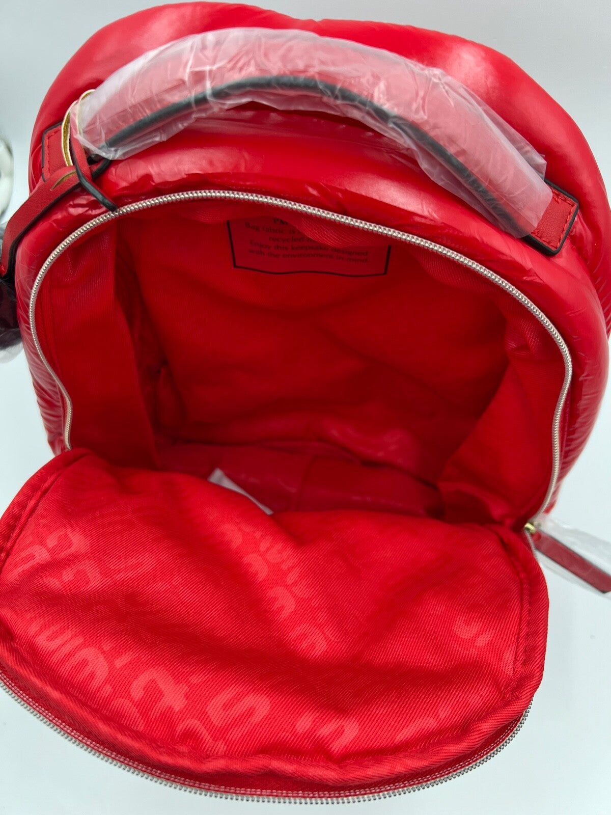 Estee Lauder Fluffy Backpack Makeup Bag - Red, Compact Travel & Storage