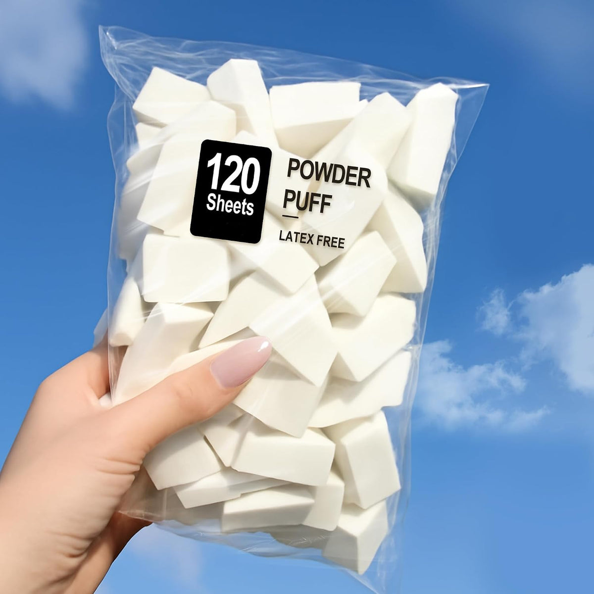 120 Count Triangle Makeup Sponges for Foundation Blending and Makeup Application