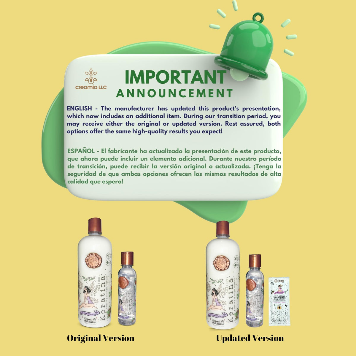 Organic Hair Relaxer Kit 1 Liter for Wavy & Curly Hair - Vegan & Ammonia-Free