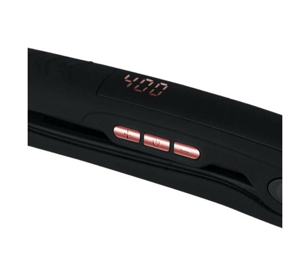 Professional Flat Iron Hair Straightener with Curved Plates & Ceramic Coating