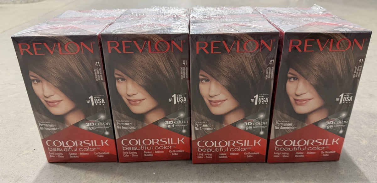 12 Pack Revlon ColorSilk Permanent Hair Color Medium Brown #41