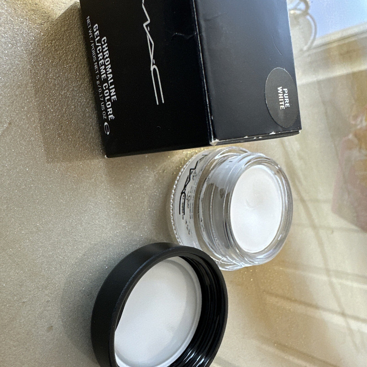 Mac Chromaline Gel PURE WHITE Gel Cream Liner Full Size 0.17 oz