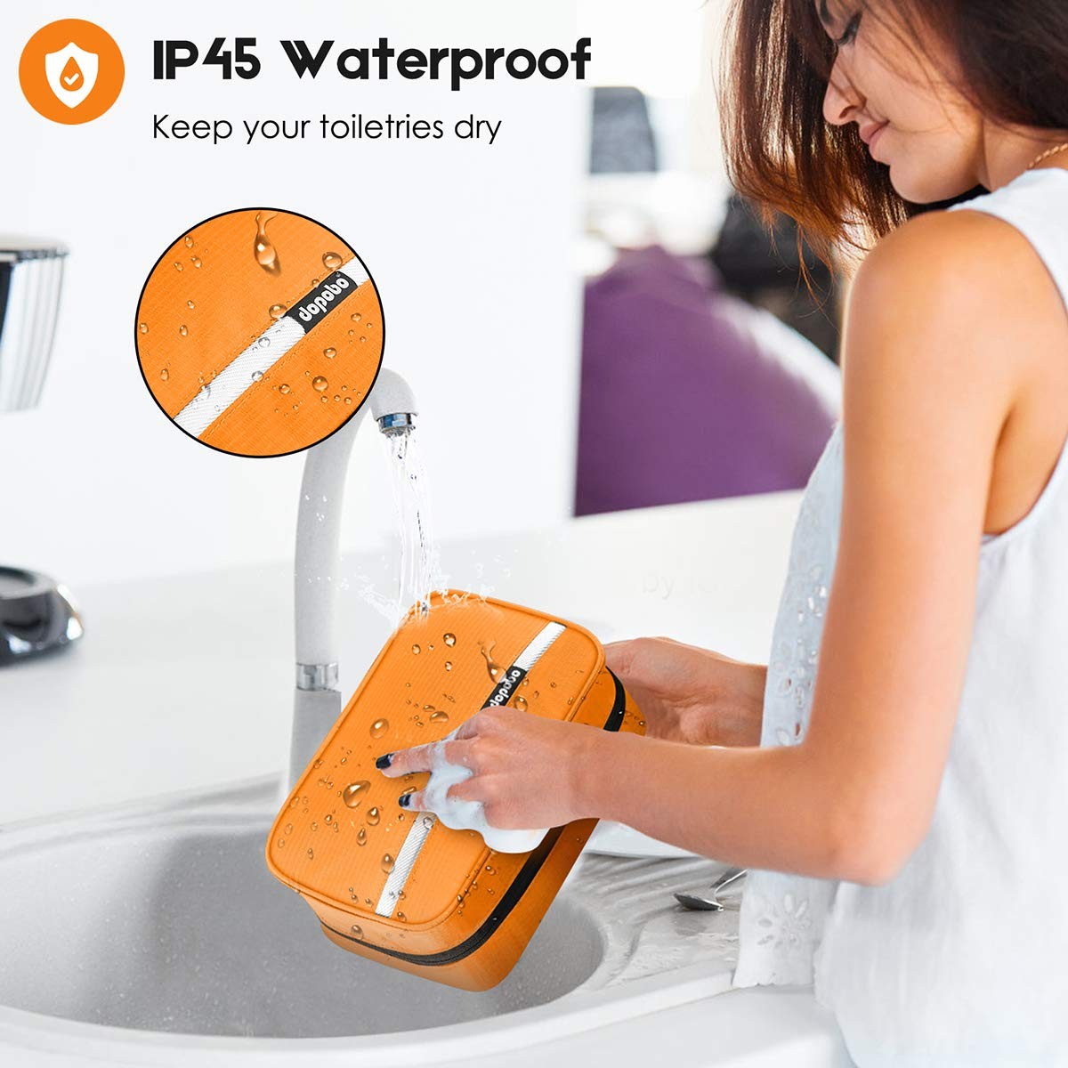 Waterproof Travel Toiletry Bag with Hanging Hook for Men & Women