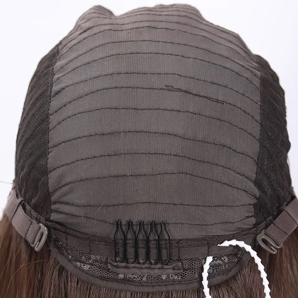 Dark Brown 24-Inch Lace Front Wigs 13x4 Transparent Glueless 150% Density