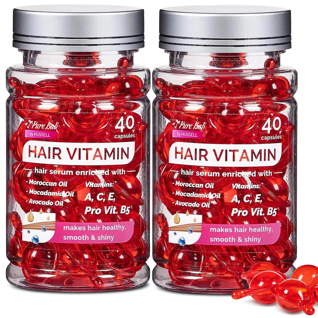 Hair Oil Capsules with Vitamins & Argan Oil for Hair Growth & Frizz Control