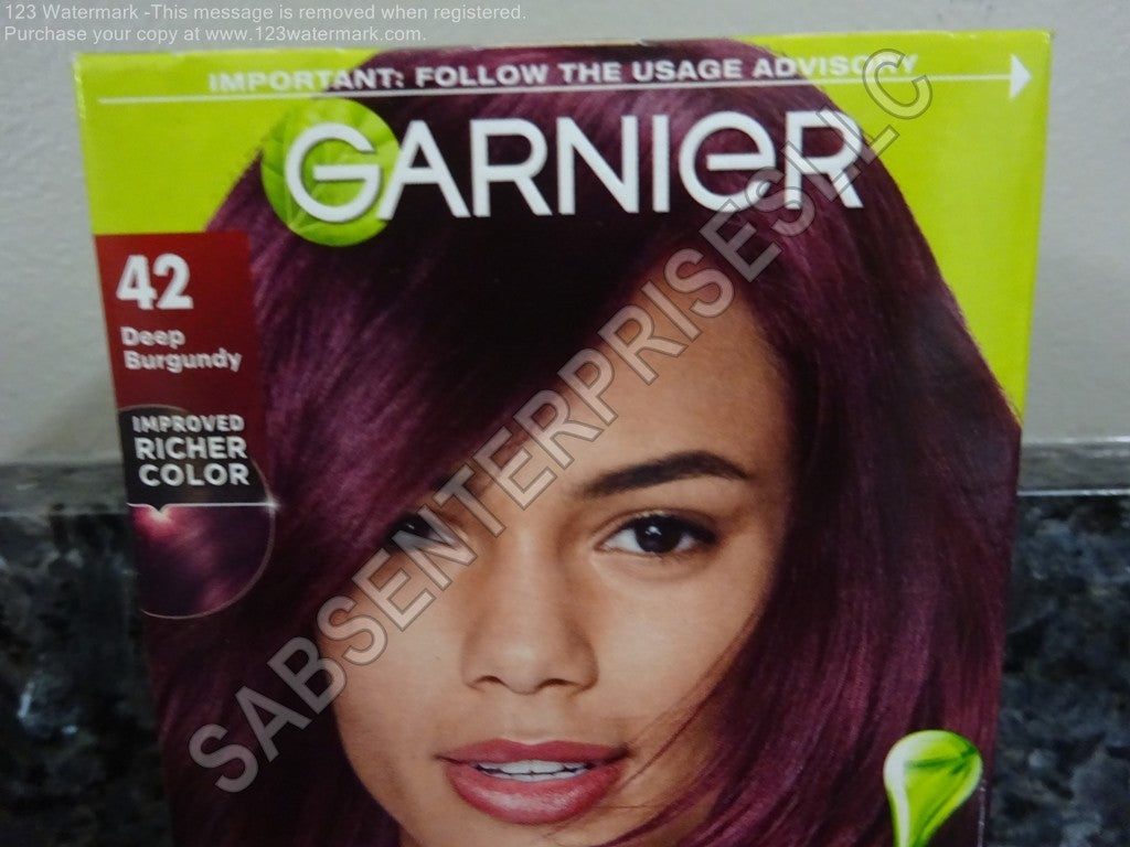 Garnier Nutrisse Hair Dye #42 Deep Burgundy Black Cherry - Pack of 3