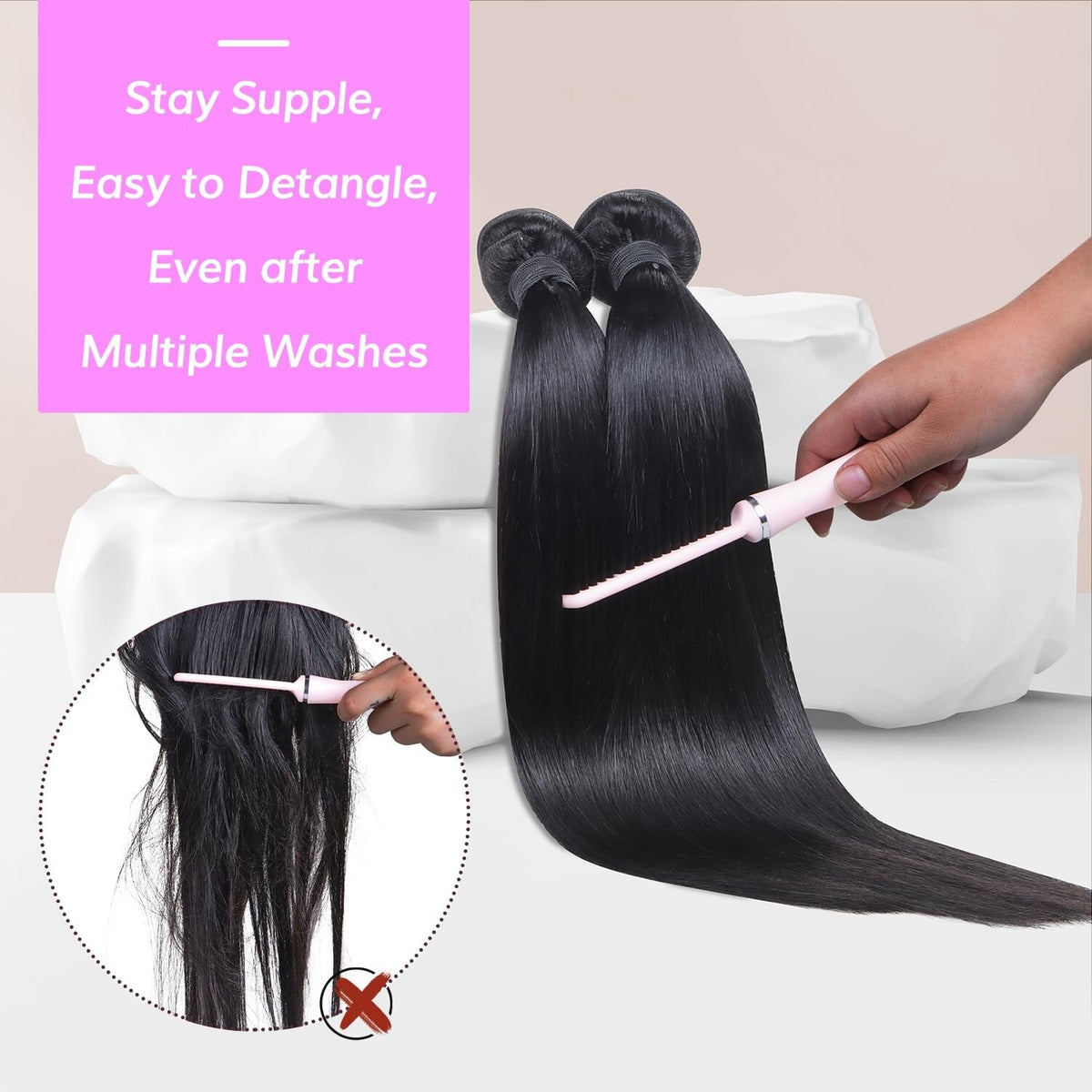 15A Cambodian Raw Virgin Human Hair Bundles 10 Inch Straight Natural Black