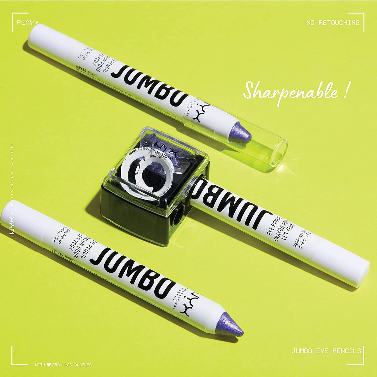 Jumbo Eye Pencil White Eye Shadow & Eyeliner Stick - Blendable & Vivid