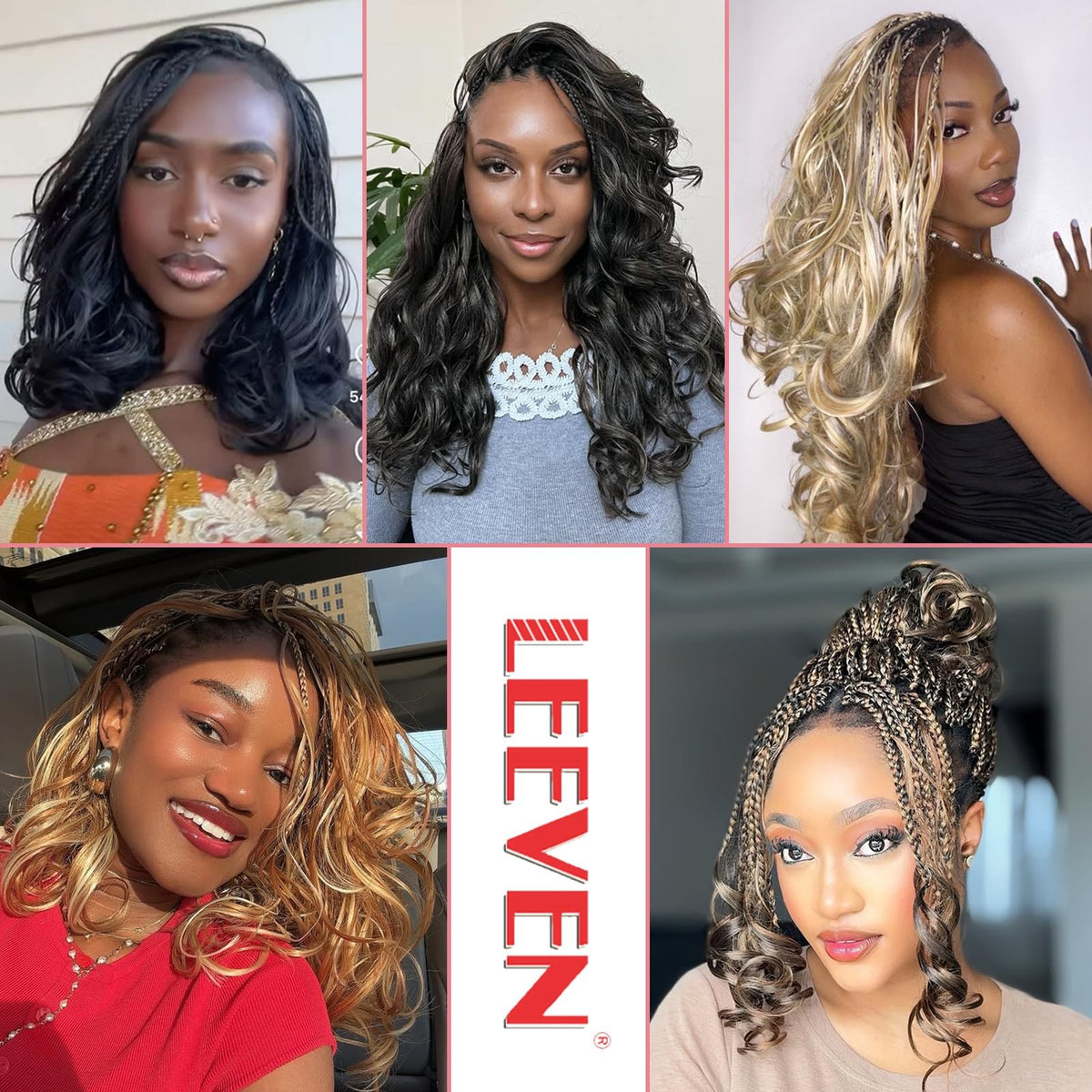 Boho French Curl Crochet Braids 12 Inch - 8 Pack Black Pre-Looped Curly Hair Extensions