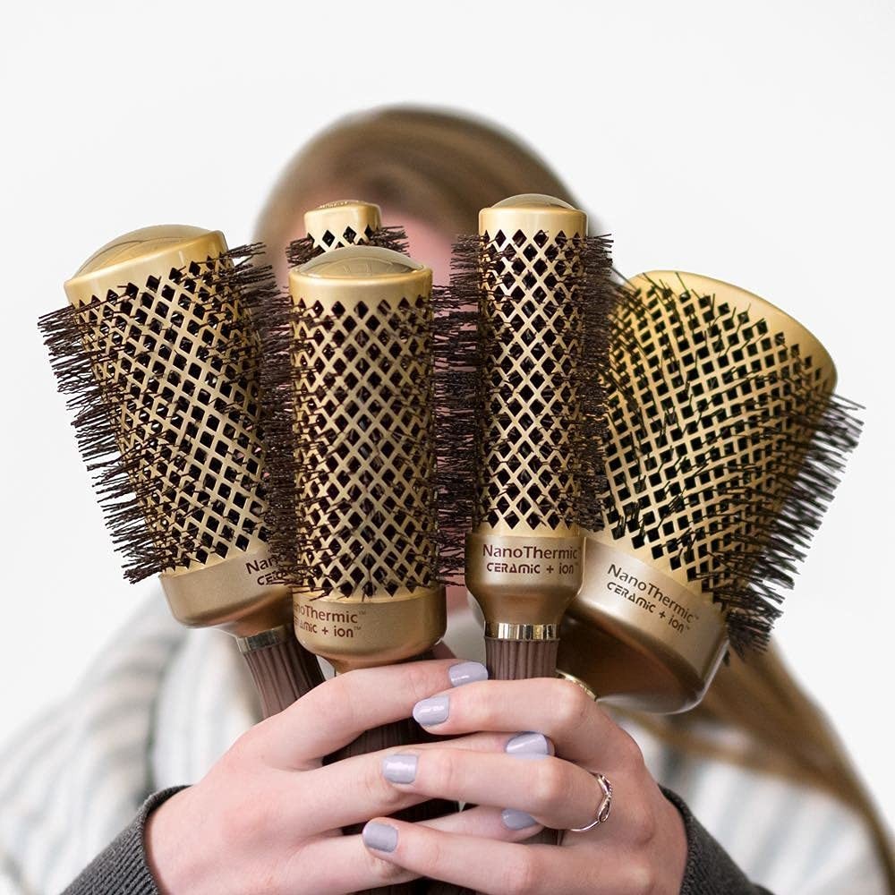 NanoThermic Ceramic Ion Round Hair Brush - Professional Blowout Tool