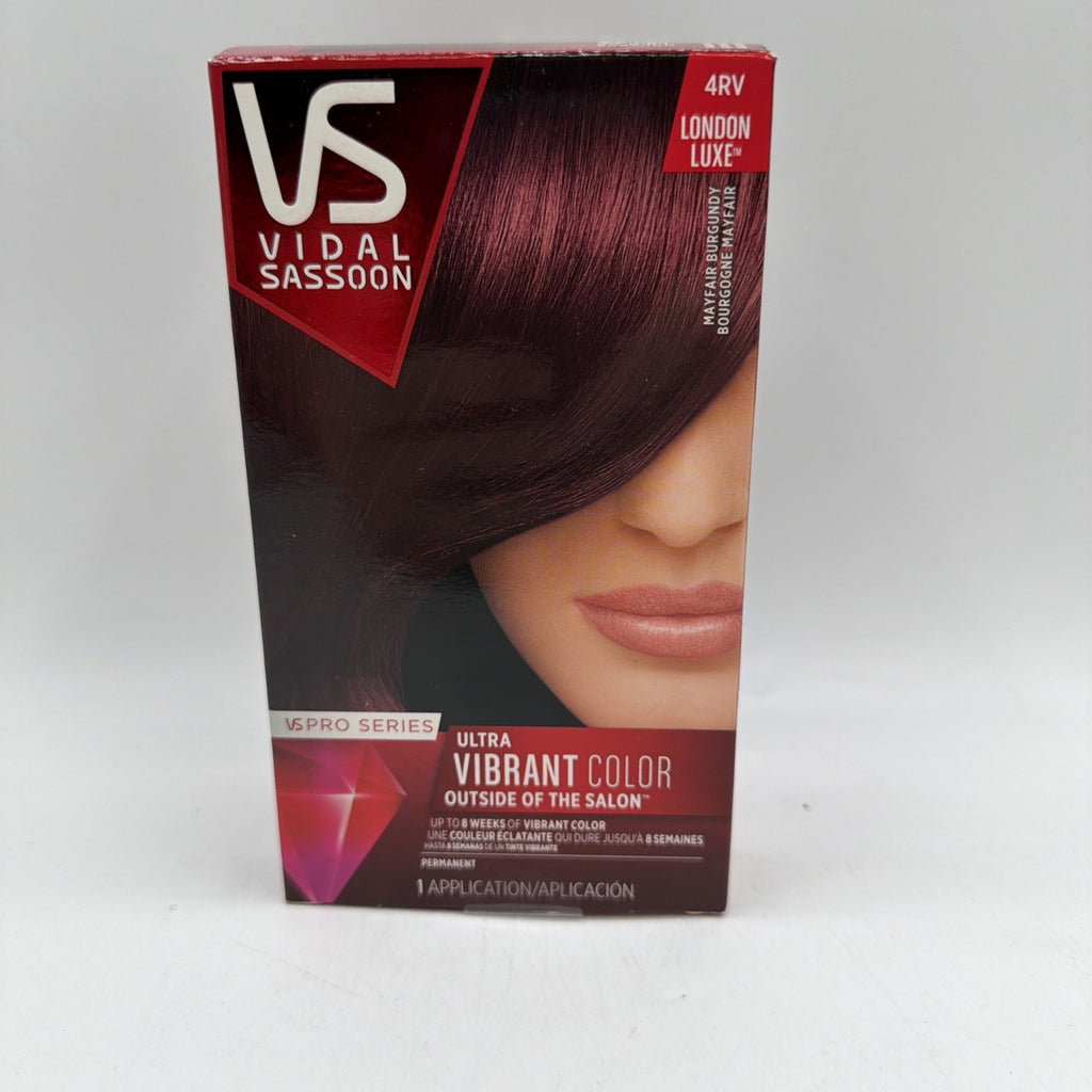 Vidal Sassoon Pro Series Ultra Vibrant Hair Color 4RV Mayfair Burgundy 3 Pack