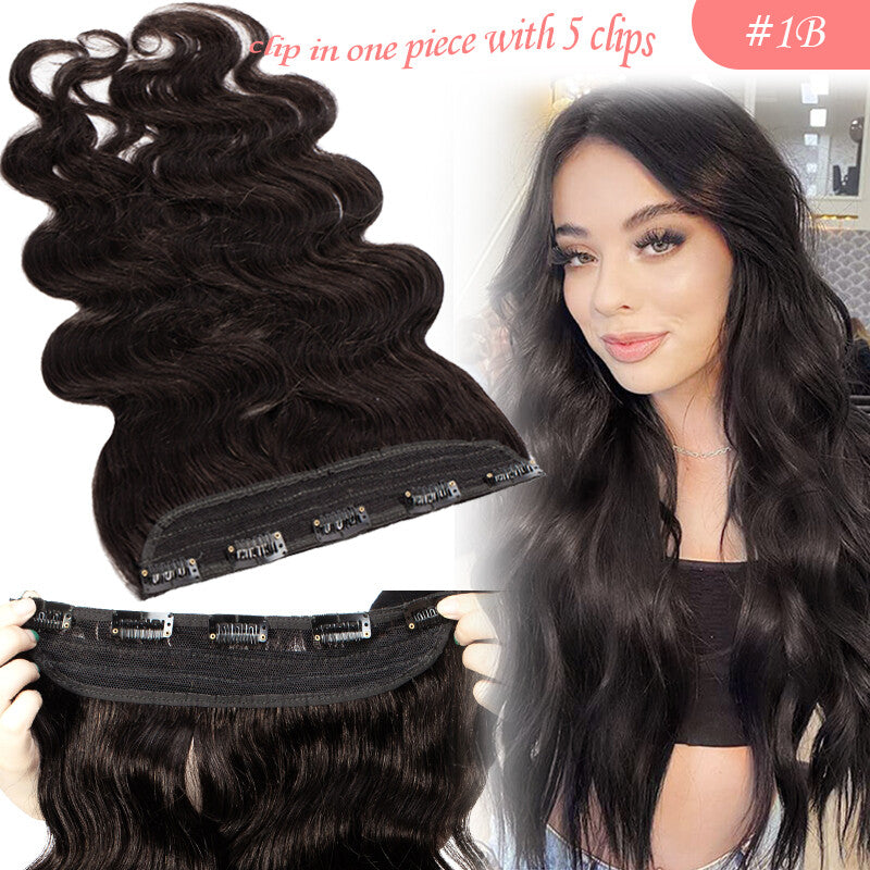 Clip-In Remy Human Hair Extensions Full Head Weft - 12-24 Inch, Multiple Styles & Colors