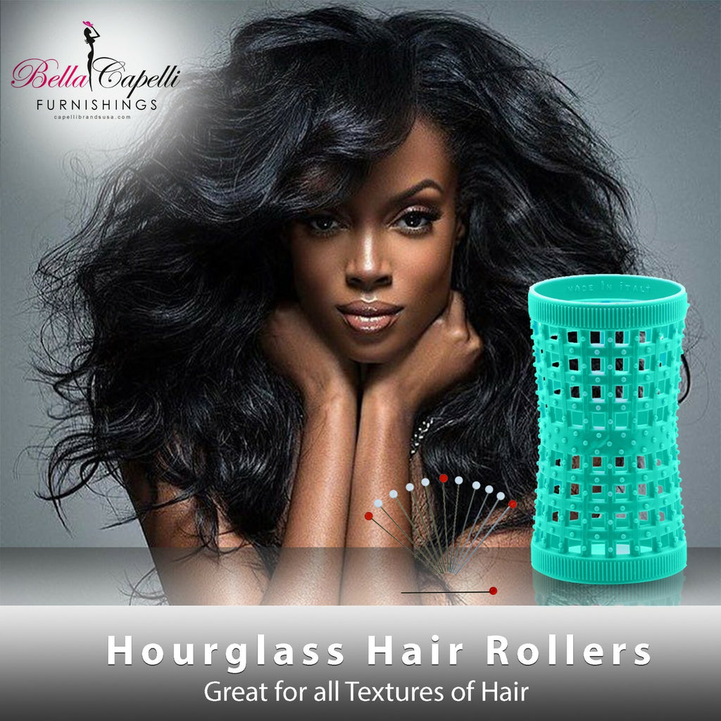 Mini Pink Hair Rollers Set - Natural Fast-Dry Curlers for Bouncy Voluminous Hair