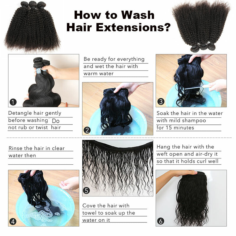 Deep Wave Human Hair Bundles - Virgin Remy Hair Extensions - Multiple Lengths & Styles