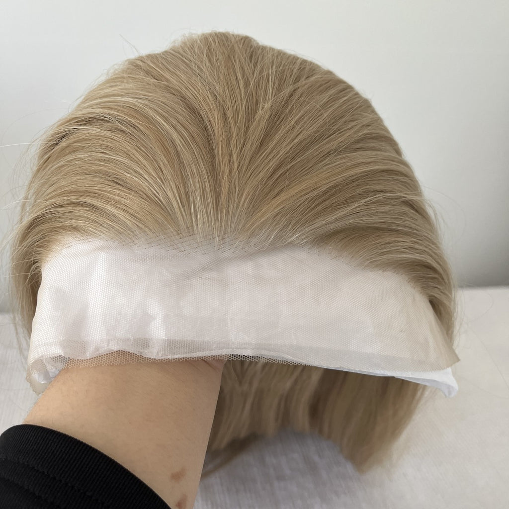 Long Straight Synthetic Lace Front Wig - Ash Blonde 13x4 Frontal Hair