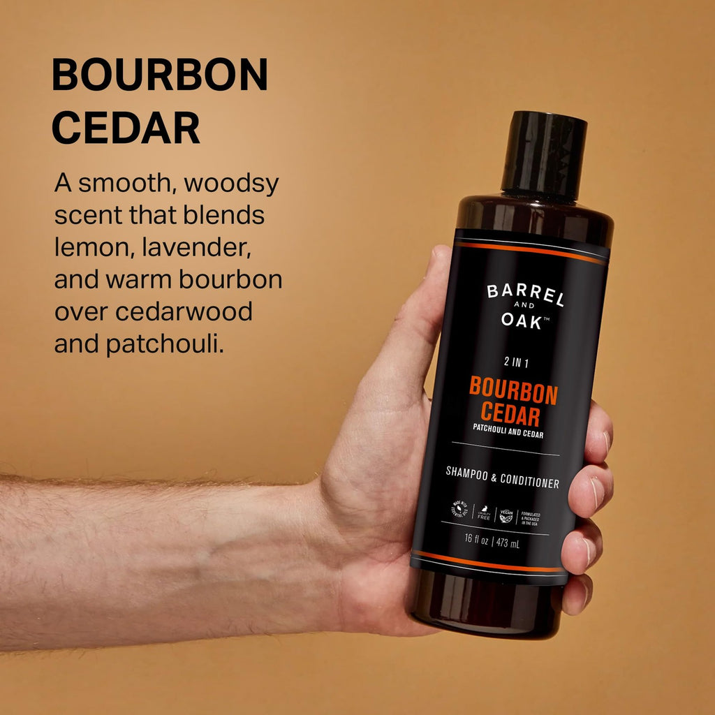 Men's 2-in-1 Shampoo & Conditioner with Natural Oils, 16 Fl Oz