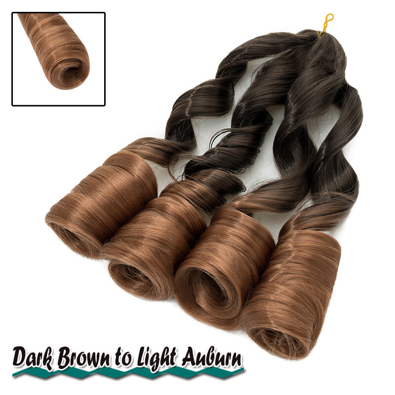 French Curl Braids Hair Extensions Pre-Stretched Synthetic 24 Inch