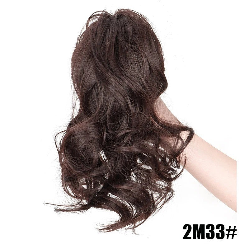 12 Inch Short Curly Clip-In Ponytail Extension - Synthetic Hair Women Voluminous