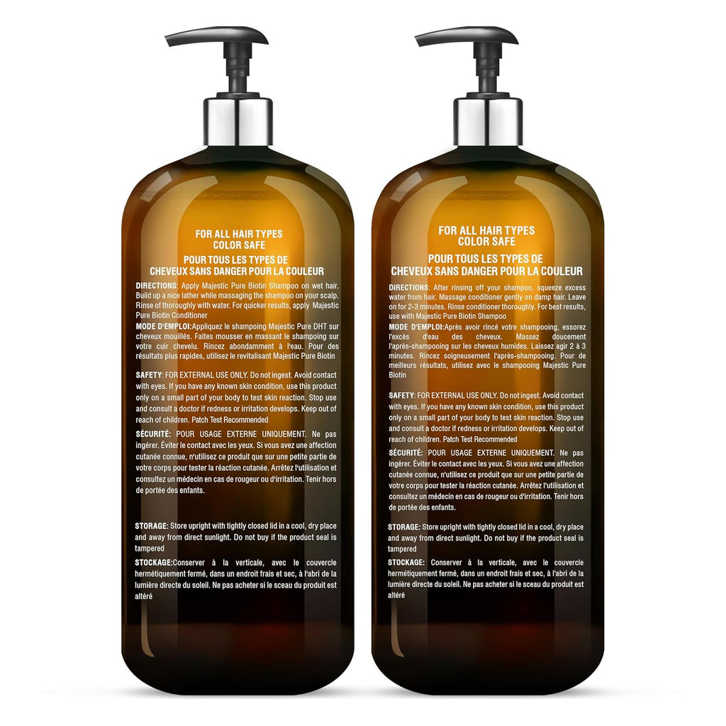 Biotin Shampoo & Conditioner Set for Healthy Hair - Sulfate Free, Nourishing, Hydrating