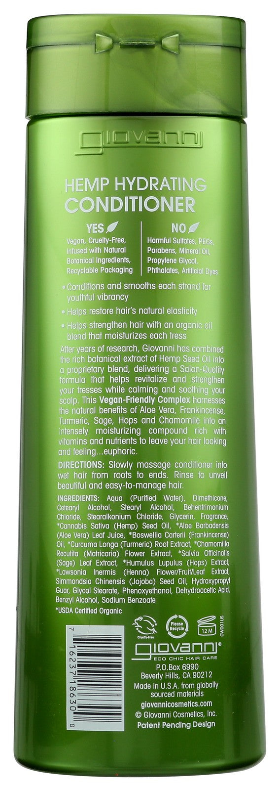 Hydrating Hemp Conditioner for All Hair Types - 13.5 Oz, Pack of 3