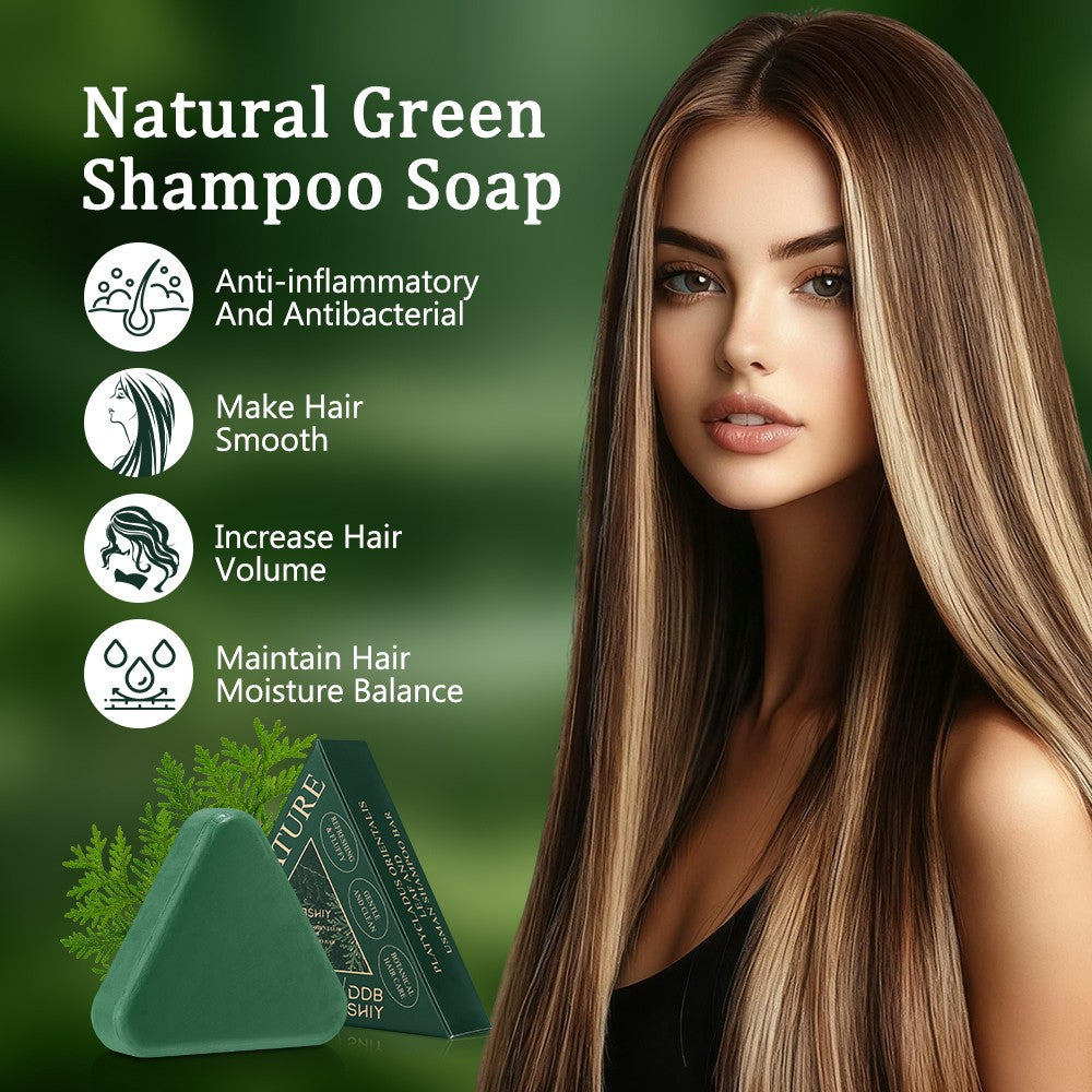 Natural Hair Growth Shampoo Bar with Usman Grass & Extracts - Thinning Hair & Oily Scalp