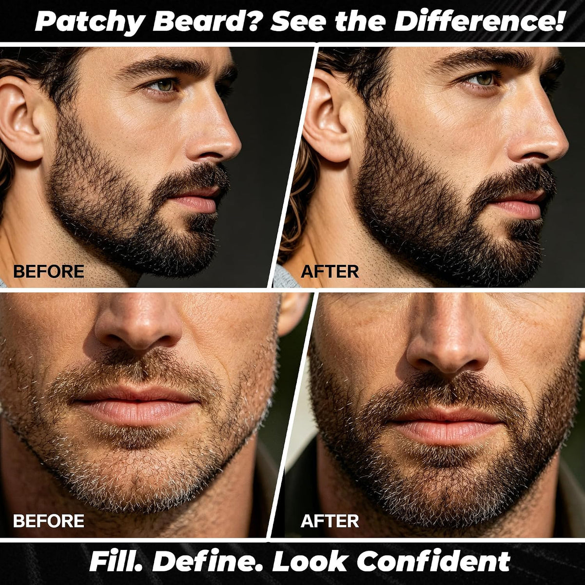 Men's 5-in-1 Waterproof Beard Pencil Kit for Grooming & Styling