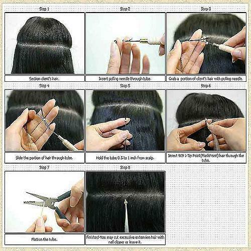 Deep Wave Hair Extensions 22 Inch Micro Beads Remy Human Hair Dark Brown