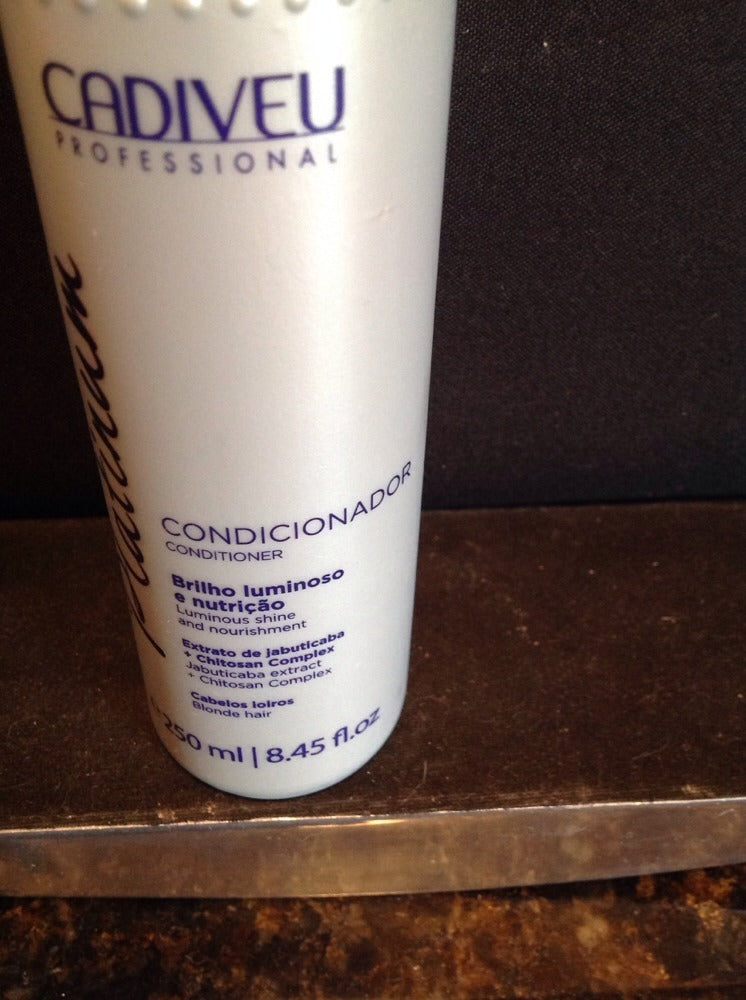 Cadiveu Platinum Conditioner for Blonde Hair 250ml - Nourishing & Tone Neutralizing
