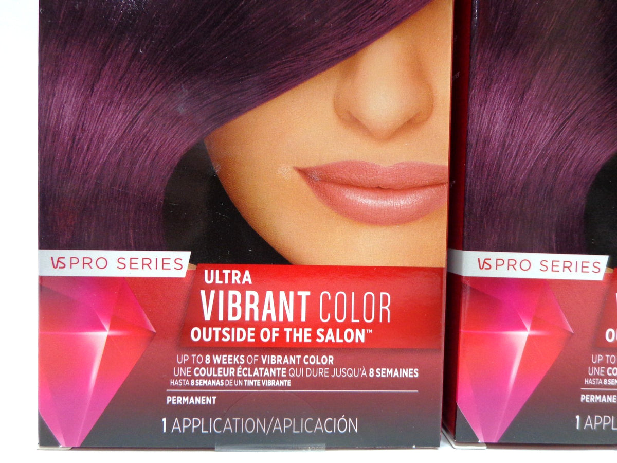 Vidal Sassoon Hair Color 5VR London Lilac Pack of 4 - Temporary Hair Dye