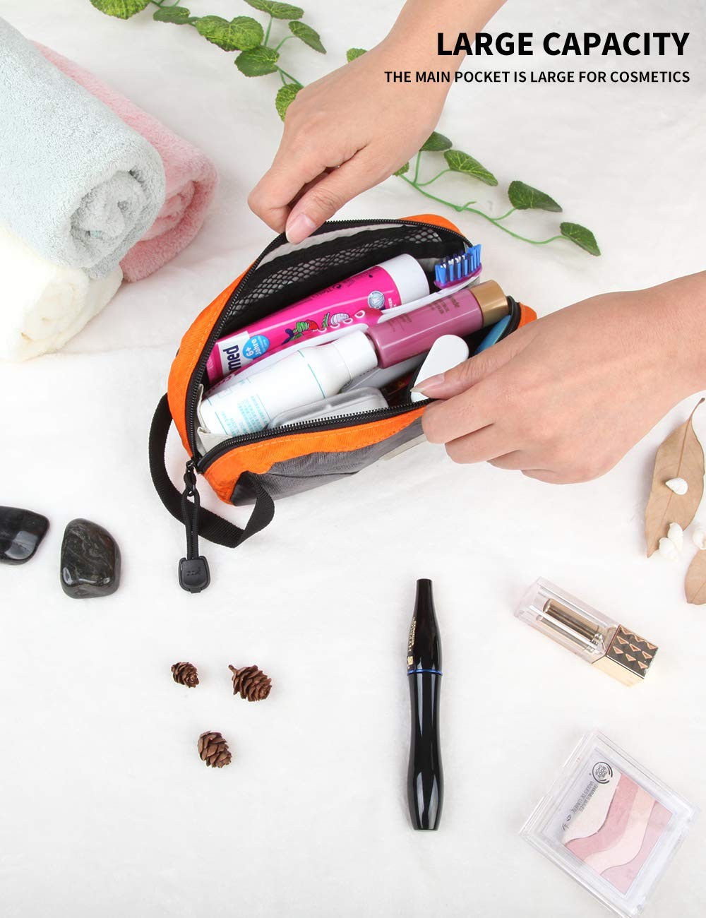 Travel Toiletry Bag Dopp Kit Case for Men – Multi Pocket, Ripstop Nylon