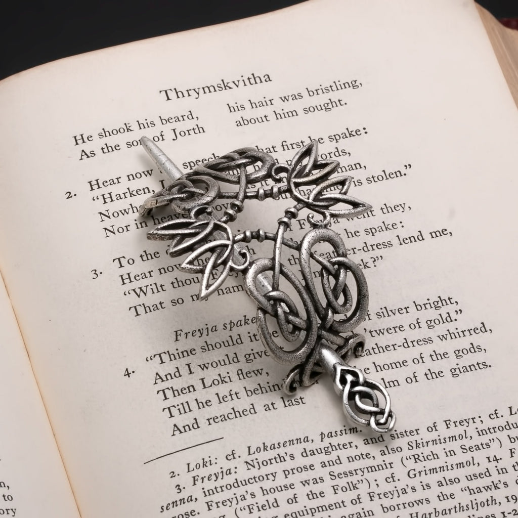 Norse Knot Silver Hair Pin Viking Celtic Hair Accessory