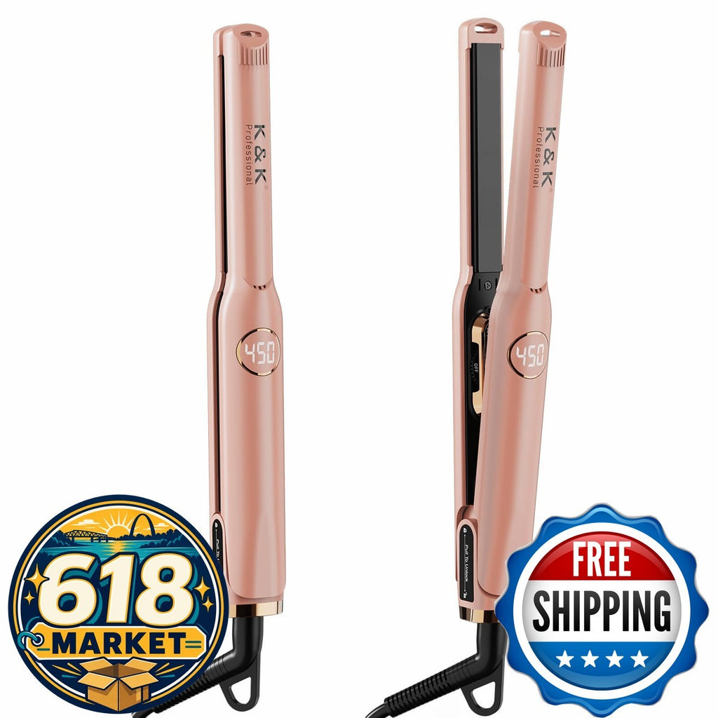 Mini 1/2 Inch Tourmaline Titanium Hair Flat Iron for Short Hair