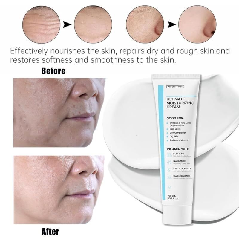 2PCS Youthful Moisturizing Face Cream - Collagen & Hyaluronic Acid