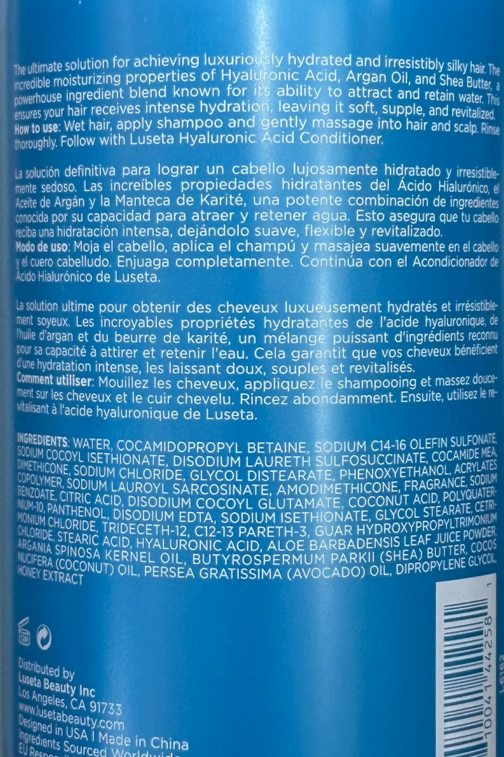 Moisturizing Shampoo with Hyaluronic Acid Shea Butter & Argan Oil for Dry Hair - 2 Pack