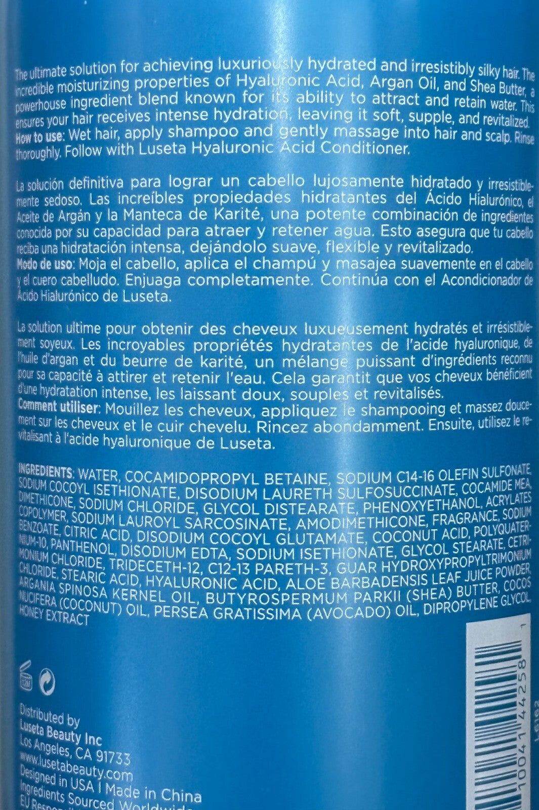 Moisturizing Shampoo with Hyaluronic Acid Shea Butter & Argan Oil for Dry Hair - 2 Pack