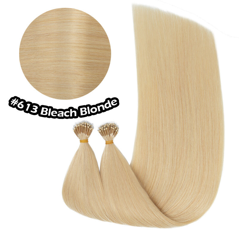 100% Human Hair Extensions Nano Ring Loop Micro Beads Blonde S
