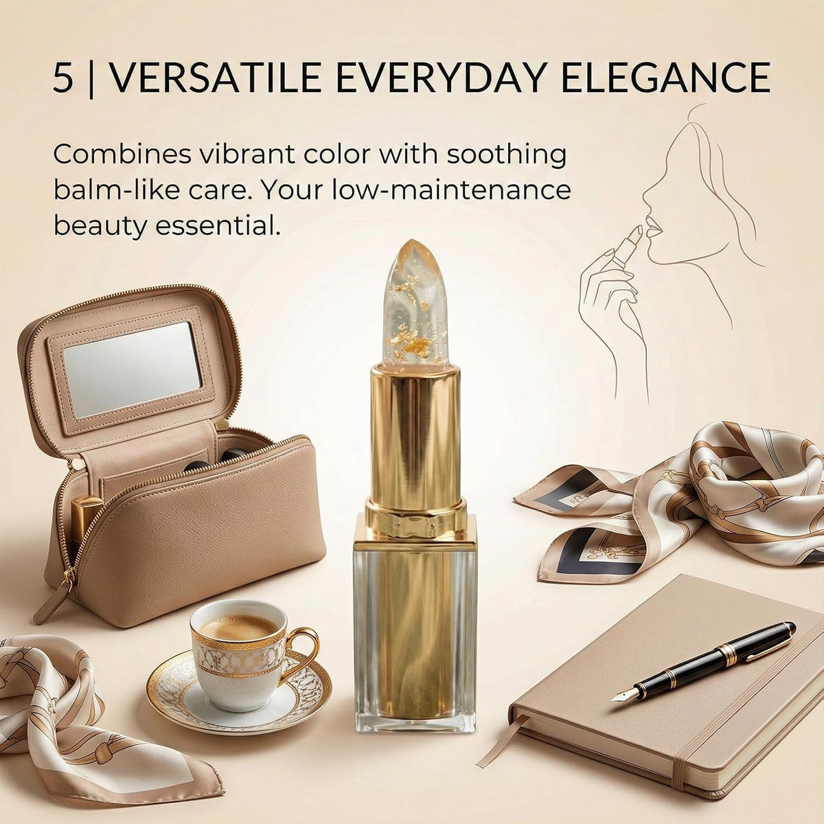 Color-Changing Lipstick with pH-Sensitive Nourishment - Deep Hydration
