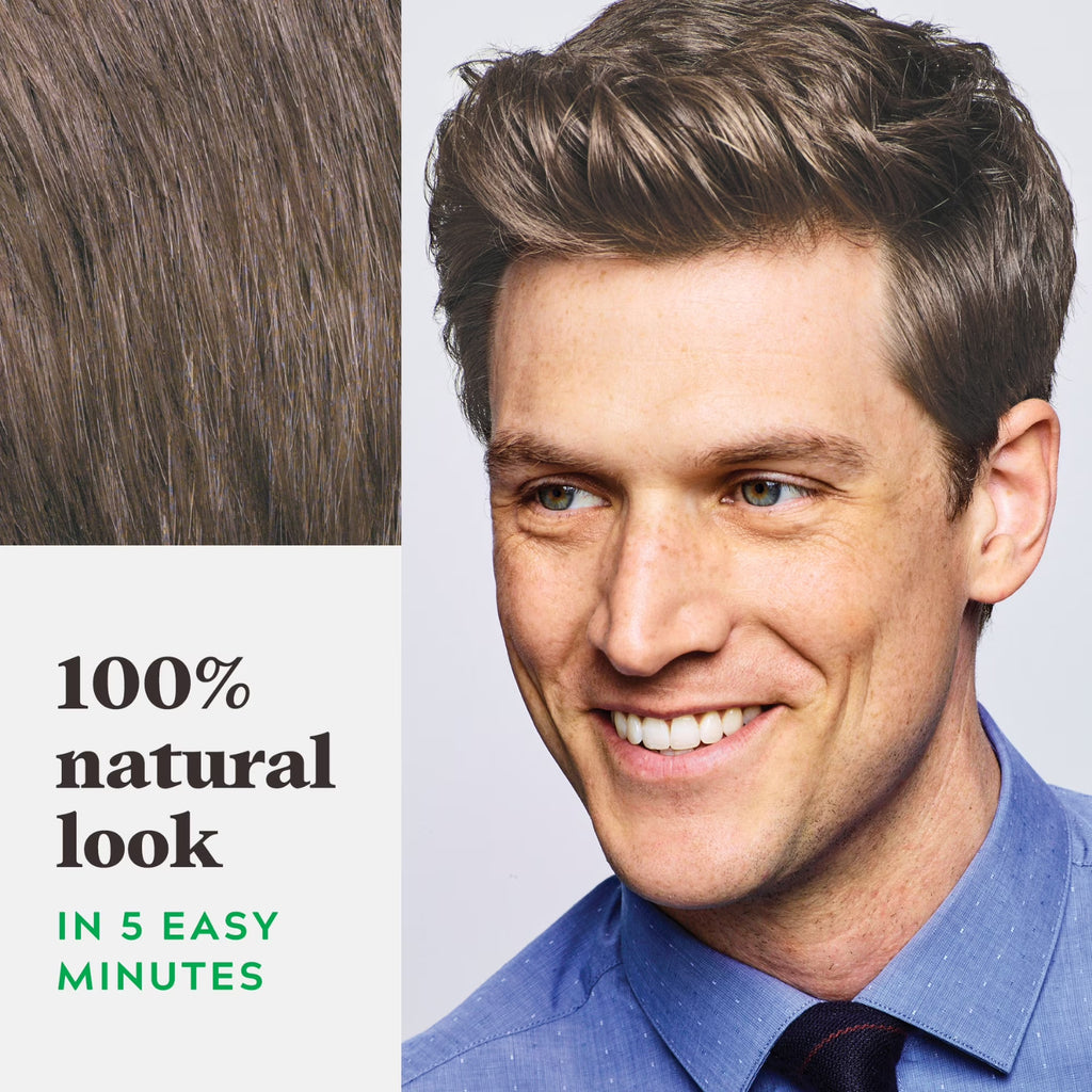 Hair Dye Shampoo-In Light Medium Brown for Men - 3 Pack
