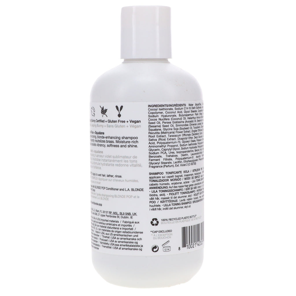 Purple Toning Shampoo for Blonde Hair - 8 oz Salon-Quality Brightening
