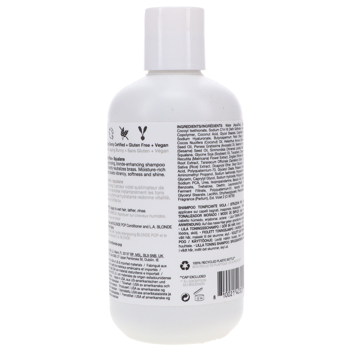 Purple Toning Shampoo for Blonde Hair - 8 oz Salon-Quality Brightening
