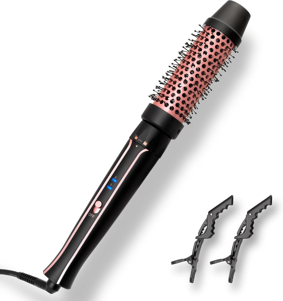 1.5-Inch Heated Round Hair Brush with Ceramic Barrel for Curls & Volume