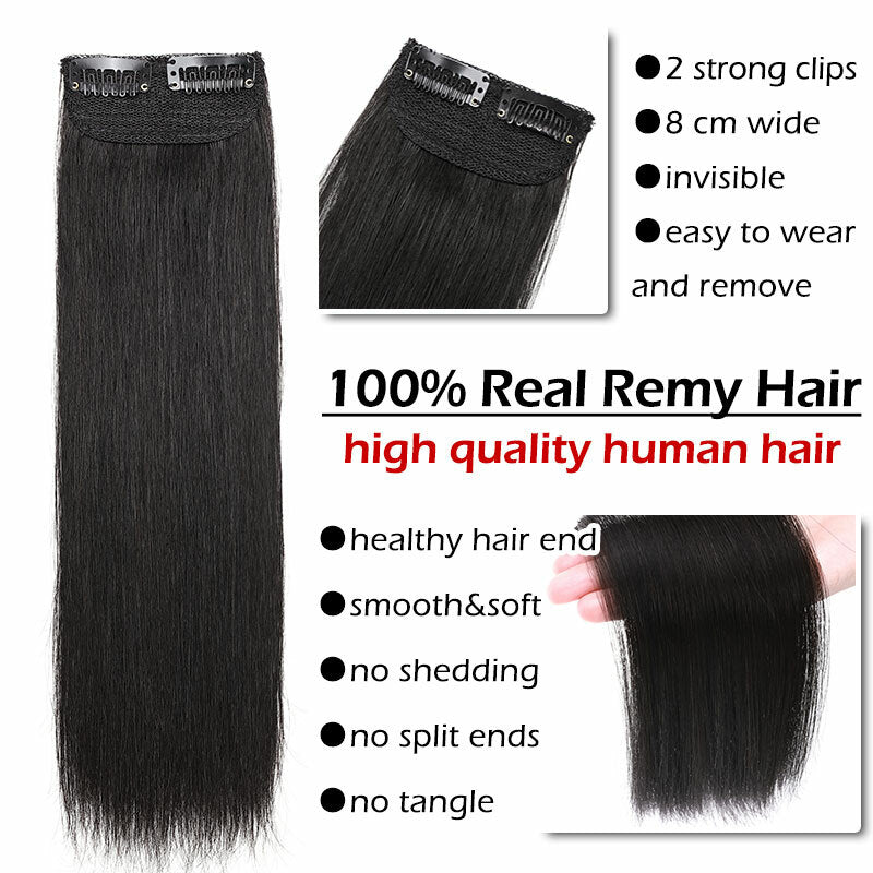 Seamless Clip-In Hairpiece Extensions for Natural Looks - Remy Human Hair