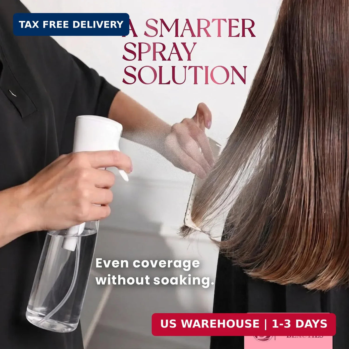 Continuous Spray Bottle for Hair 10.1 oz Fine Mist Mister for Styling & Cleaning
