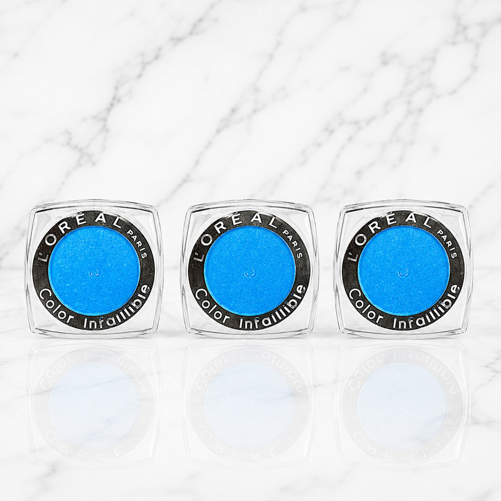 L’Oréal Infallible 24Hr Eye Shadow - Blue Curacao, 3 Pack, Full Size