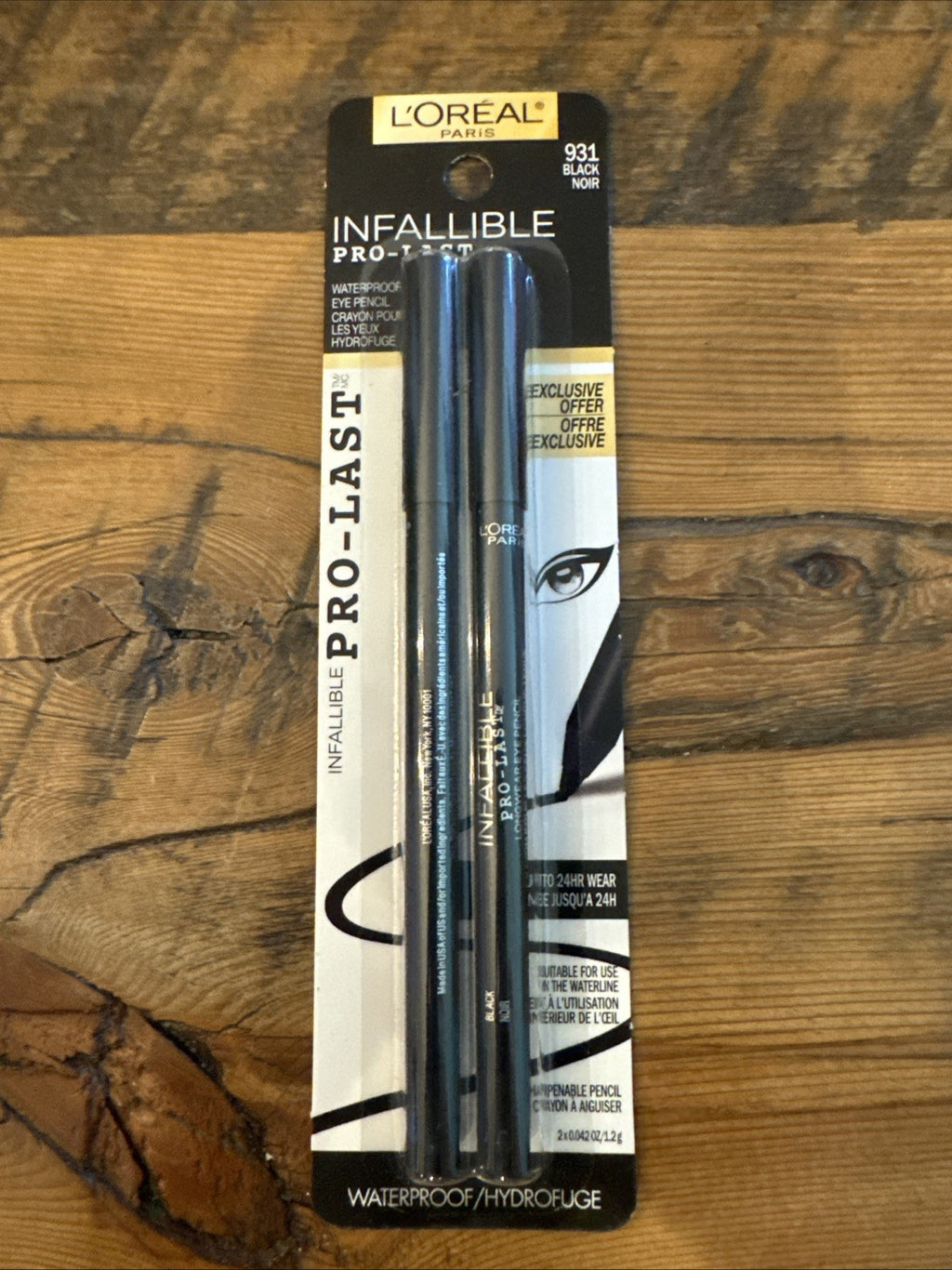 2 Pack Waterproof Black Eyeliner Pencils - Long-lasting & Smudge-proof