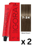 Hair Color Permanent 7-24 High-Definition Hair Dye - Pack of 2