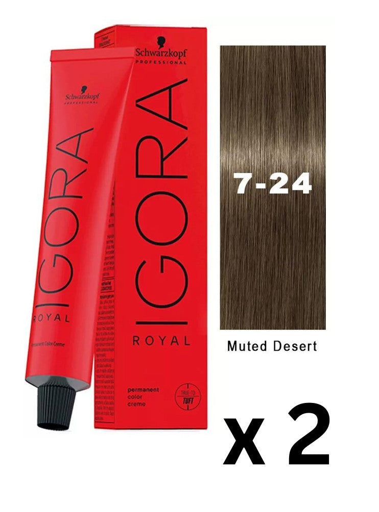 Hair Color Permanent 7-24 High-Definition Hair Dye - Pack of 2